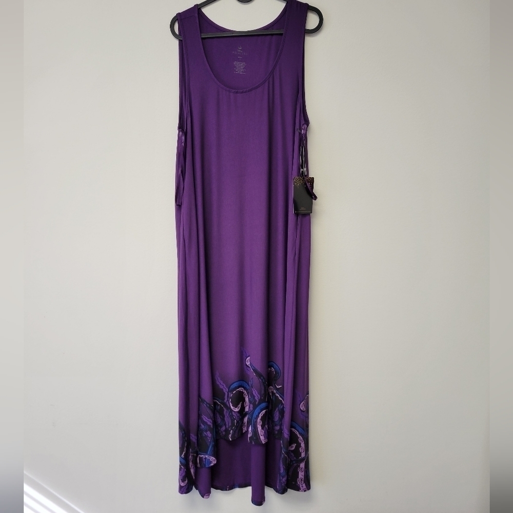 Torrid Disney Ursula High Low Maxi Dress Purple 1X - Picture 4 of 10